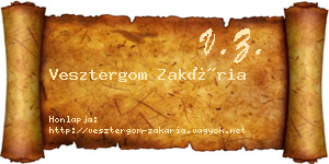 Vesztergom Zakária névjegykártya